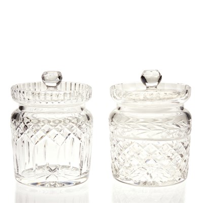 Lot 541 - Two Waterford Cut Glass Cookie Jars Height of...