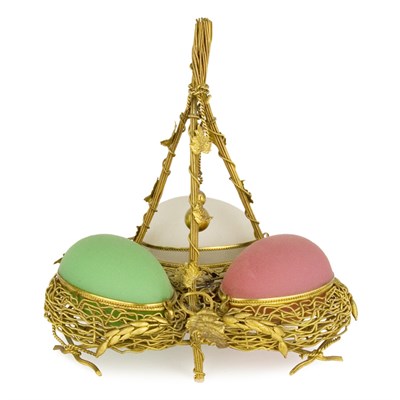 Lot 613 - French Gilt Metal and Glass Vanity Box Height...