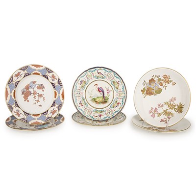 Lot 572 - Three Pairs of Gilt and Enamel Decorated...