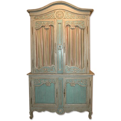 Lot 441 - Louis XV Style Painted Buffet a Deux Corps...
