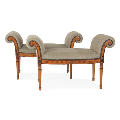 Lot 366 - Pair of Neoclassical Style Painted Wood...