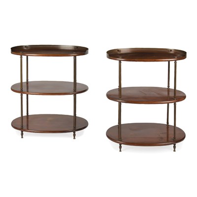 Lot 227 - Pair of George III Style Mahogany Three-Tier...
