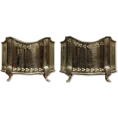 Lot 548 - Pair of Georgian Style Silver Plated Pierced...
