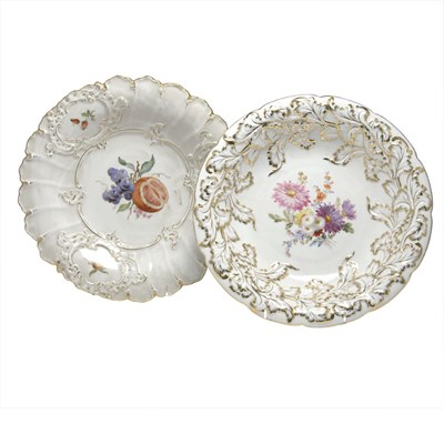 Lot 623 - Two Meissen Gilt and Enamel Decorated...