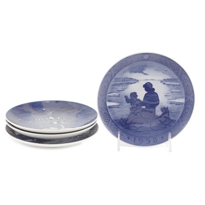 Lot 607 - Set of Four Royal Copenhagen Blue and White...