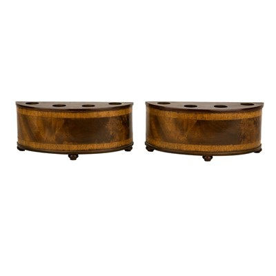 Lot 624 - Pair of Georgian Style Mahogany Cachepots...