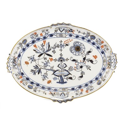 Lot 589 - Meissen Porcelain Platter Length 16 1/4 inches.
