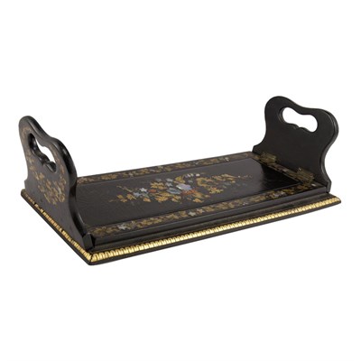 Lot 617 - Victorian Mother-of-Pearl Inlaid Papier Mache...