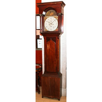 Lot 408 - George III Mahogany Tall Case Clock Height 7...