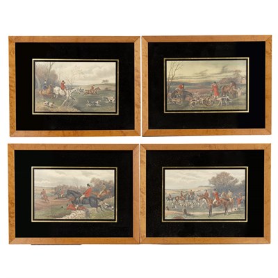 Lot 625 - Set of Four Prints of Hunting Scenes Height 7...