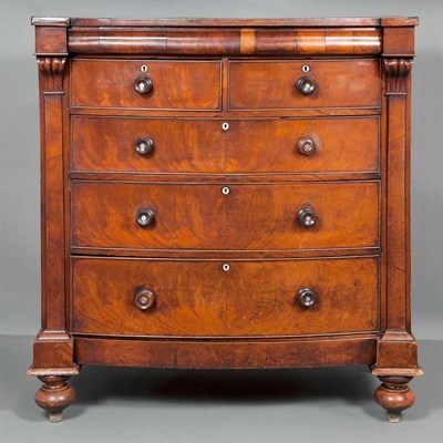 Lot 538 - Victorian Mahogany Bow Front Chest of Drawers...