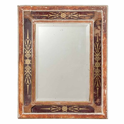 Lot 482 - Gilt-Wood and Eglomise Mirror Height 39 inches,...