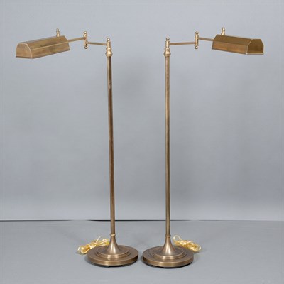 Lot 184 - Group of Three Brass Adjustable Swing-Arm...