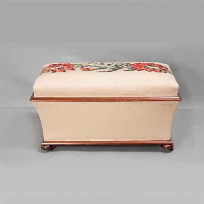 Lot 424 - Victorian Mahogany Upholstered Storage Bench...