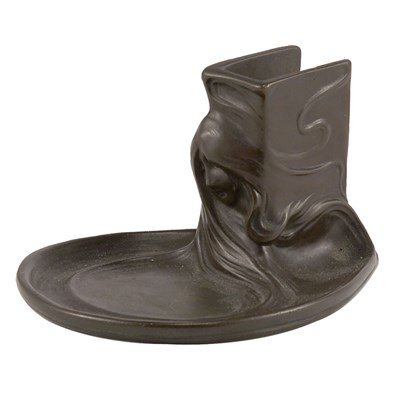 Lot 615 - Art Nouveau Bronze Match Box Holder and...
