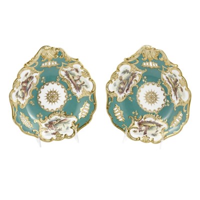 Lot 583 - Pair of English Landscape Decorated Porcelain...