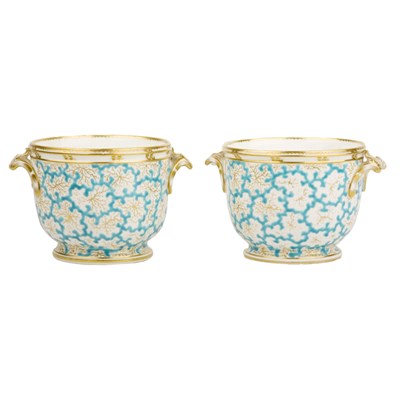Lot 545 - Pair of English Gilt Decorated Porcelain...