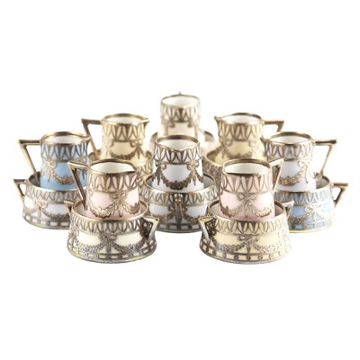Lot 574 - Set of Eight Continental Silver Overlay...