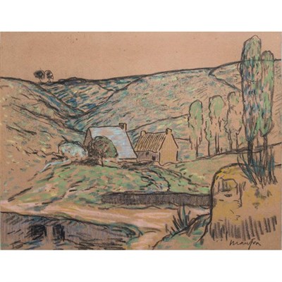Lot 216 - Maxime Maufra French, 1861-1918 Landscape with...