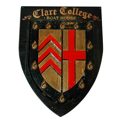 Lot 175 - Painted Boat House Plaque Of shield form,...