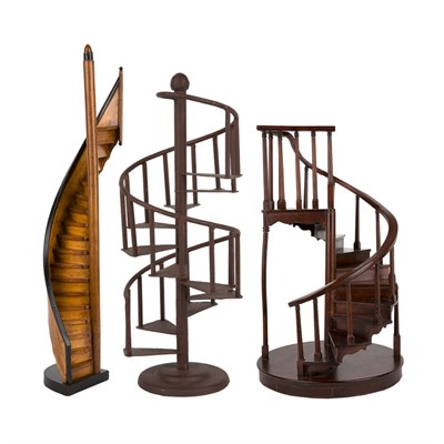 Lot 116 - Group of Three Architectural Spiral Staircases...