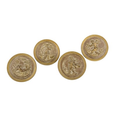 Lot 212 - Set of Four Framed Terra Cotta Roundels...