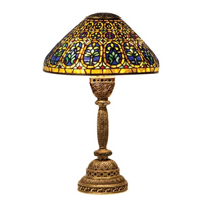 Lot 335 - Tiffany Studios Gilt-Bronze and Favrile Leaded...