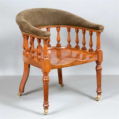 Lot 384 - Victorian Mahogany Armchair 19th Century