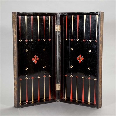 Lot 206 - Chinese Export Black Lacquered Folding...