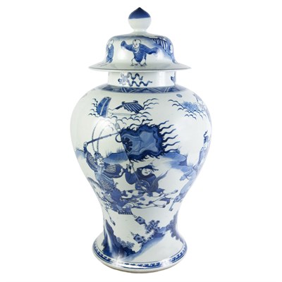 Lot 74 - Chinese Blue and White Glazed Porcelain...