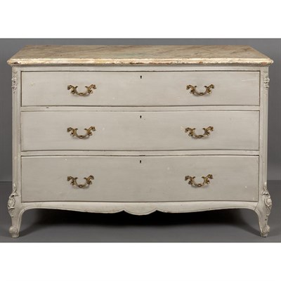 Lot 403 - French Provincial Style Painted Serpentine...
