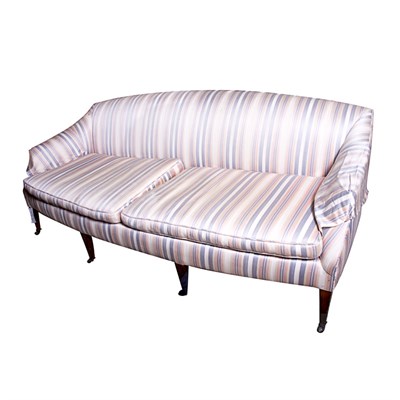 Lot 444 - George III Mahogany Settee The padded backrest...