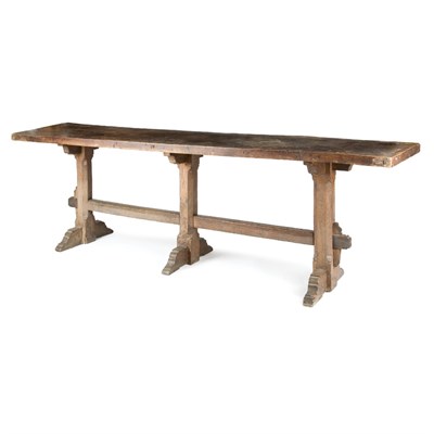 Lot 275 - Continental Baroque Walnut and Oak Hall Table...