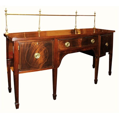 Lot 287 - George III Style Inlaid Mahogany Sideboard...