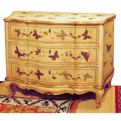 Lot 213 - Louis XV Style Butterfly Decorated Ivory...