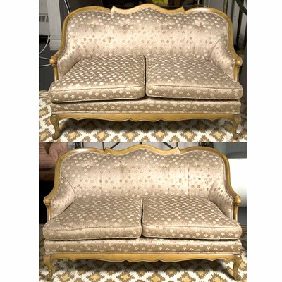 Lot 198 - Pair of Continental Rococo Style Walnut...