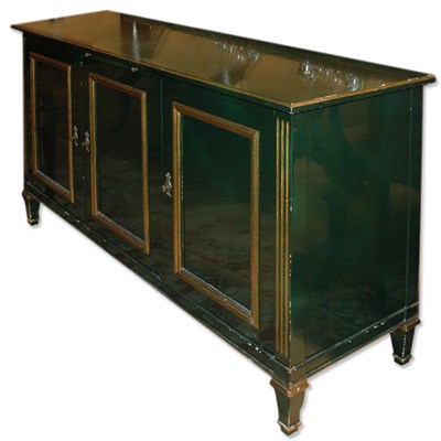 Lot 167 - Gilt and Green Painted Credenza Height 34...