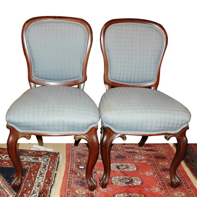 Lot 133 - Set of Eight Victorian Style Mahogany Dining...