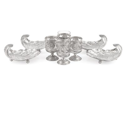 Lot 374 - Set of Four Continental Silver Bowls Each of...