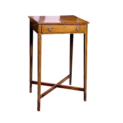 Lot 423 - George III Satinwood Banded Mahogany Work...