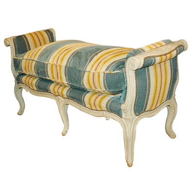Lot 246 - Louis XV Style White Painted Window Bench...