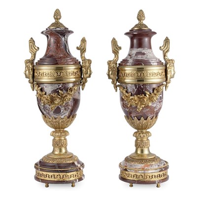 Lot 233 - Pair of Louis XVI Style Gilt-Metal Mounted...