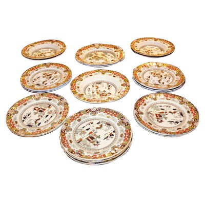 Lot 174 - English Chinoiserie Decorated Ironstone...