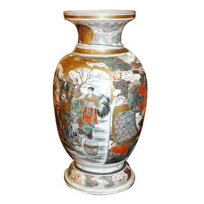 Lot 440 - Satsuma Vase Height 15 3/4 inches.