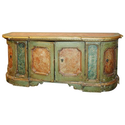 Lot 362 - Italian Baroque Style Faux Marble Painted...