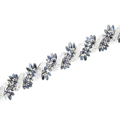 Lot 105 - Diamond and Sapphire Bracelet