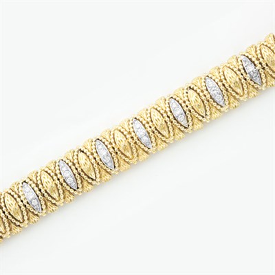 Lot 249 - Gold and Diamond Bracelet