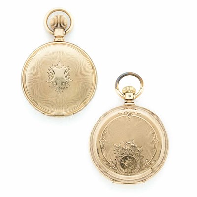 Lot 130 - Two Gold Hunting Case Pocket Watches