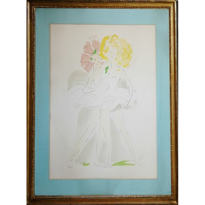 Lot 114 - Marcel Vertes [BALLET DANCERS] Color lithgraph,...
