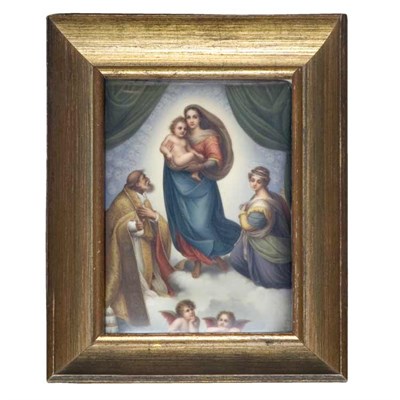 Lot 425 - Framed Continental Painted Porcelain Plaque of...